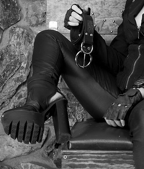 Leather belt and boots